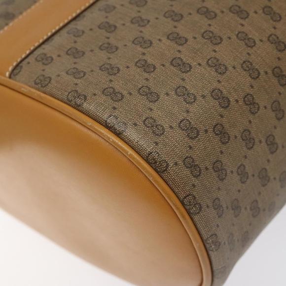GUCCI Micro GG Supreme Shoulder Bag PVC Beige Gold Auth 126100 - Picture 12 of 16